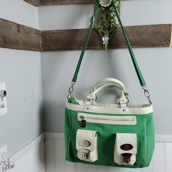 christine price Handbags - Green canvas bag